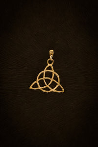Gold celtic knot pendant