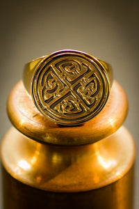 gold celtic dress ring